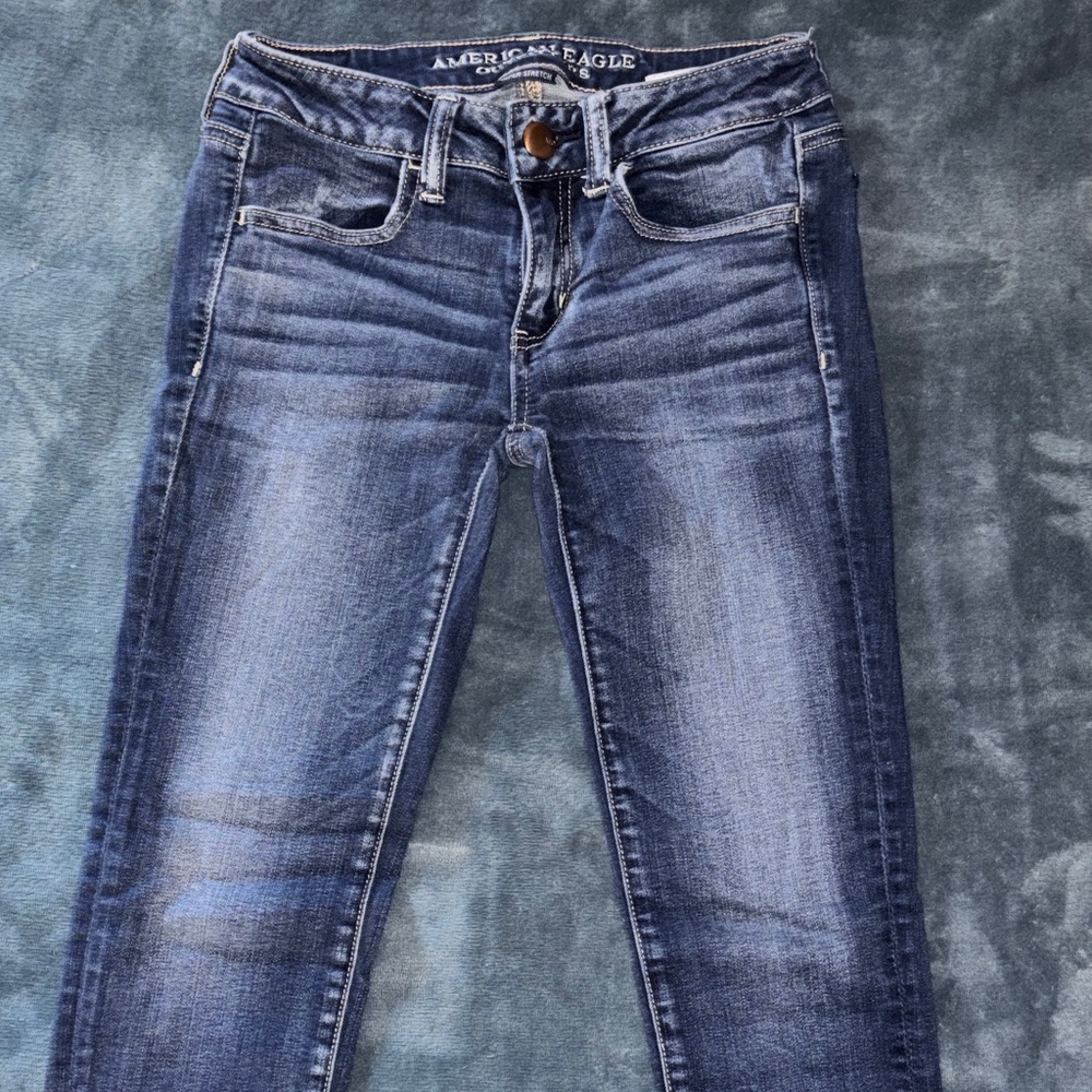 American Eagle Outfitters Women's Dark Blue Skinny Jeans